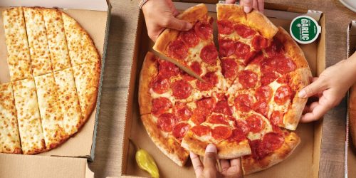 Original Crust Side-1top Pepperoni TheWorks Cheesesticks_81362 NEU